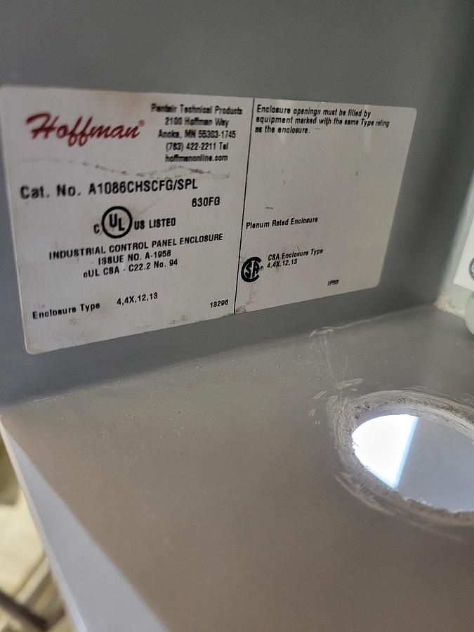 Used Hoffman A1086CHSCFG/SPL & Allen Bradley 194R-KJ30-1753-PB enclosed switch with 3 15 amp fuses (max 30 amp fuses)