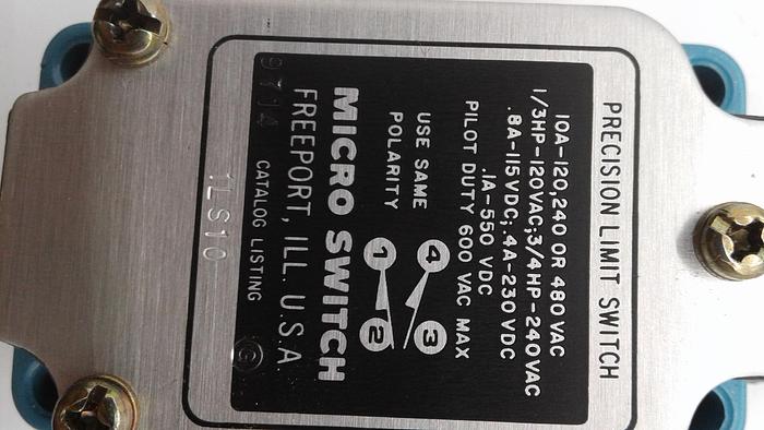 Honeywell Micro Switch Limiting Switch Sensing and Control 1LS10