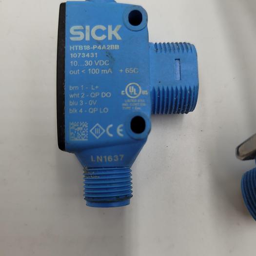 Used SICK 1073431 HTB18-P4A2BB Hybrid Photoelectric Sensor