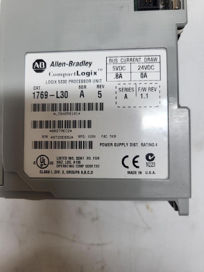 Used Allen-Bradley 1769-L30 Ser.A Compact Logix 5330