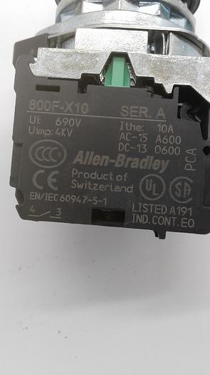 Used Allen-Bradley Control Button 800F-X10
