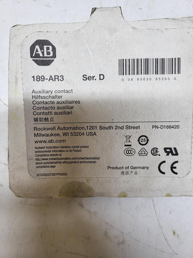 Used Allen-Bradley 189-AR3 Ser.D