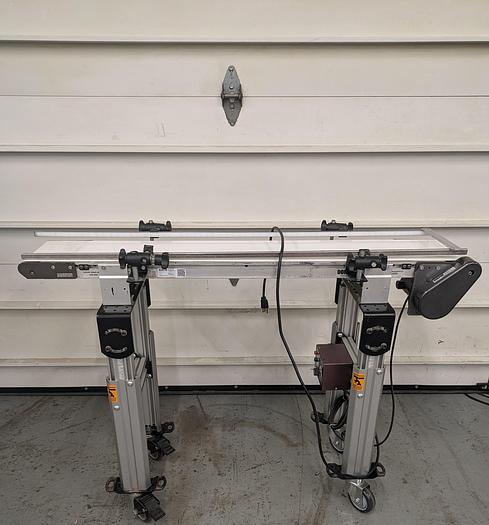 Used Dorner 8" wide x 48" long conveyor, variable speed drive. adjustable legs