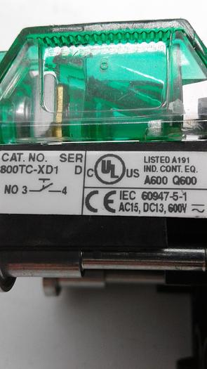 Used Allen-Bradley 800TC-XD1 Button Control