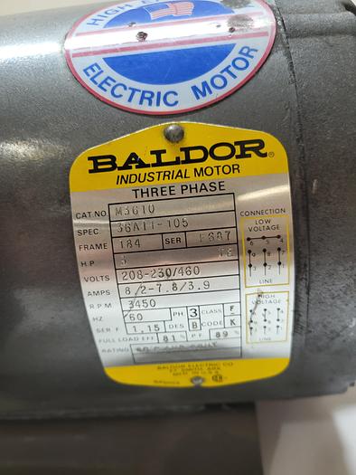 Used Baldor Three Phase M3610