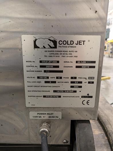 Used Cold Jet 2000