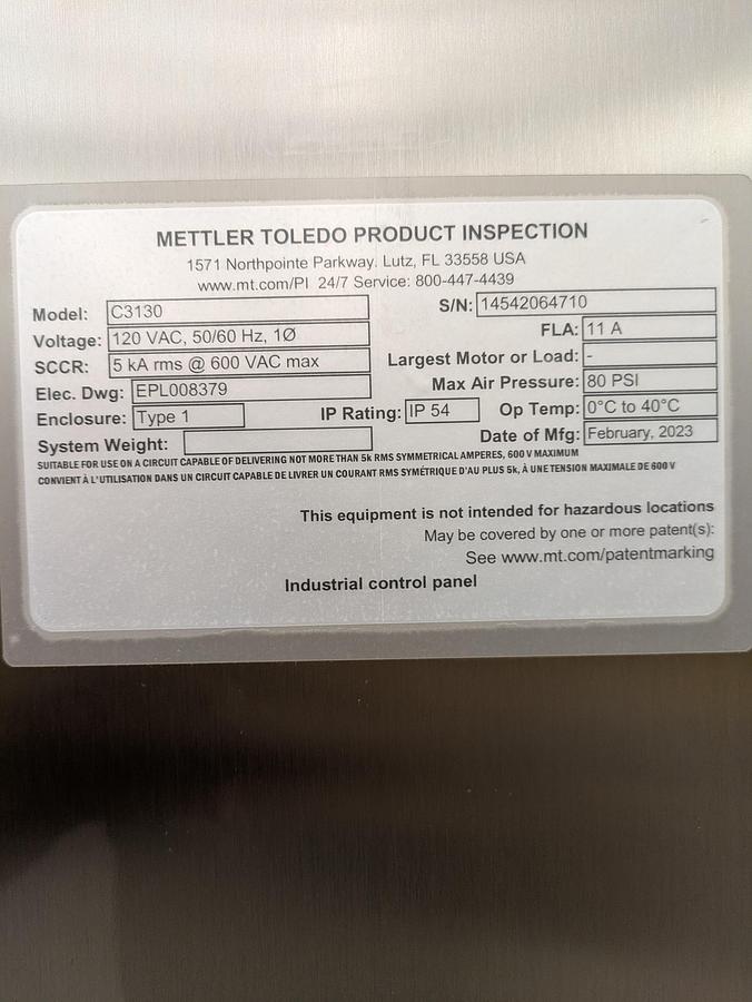 Used Mettler Toledo Check weigher