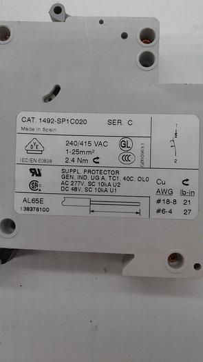 Allen-Bradley Miniature Circuit Breaker 1492-SP1C020