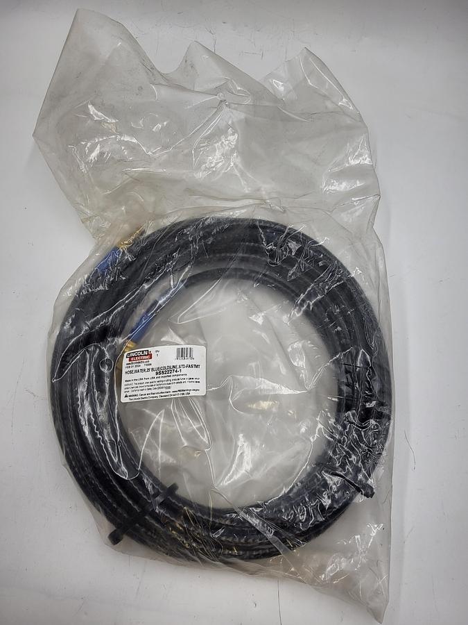 Lincoln Electric 9SS22274-1 BLUE (cold) line water hose 25' long *NEW in sealed bag*