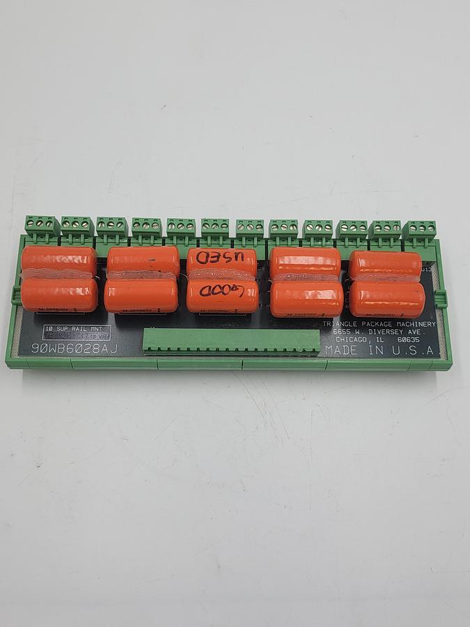 Used Triangle Package Machinery 90WB6028AJ industrial electronic component 10 sup rail mnt