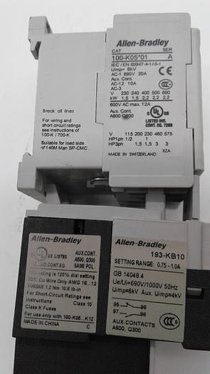 Used Allen-Bradley 100-K05*01 &193-KB10