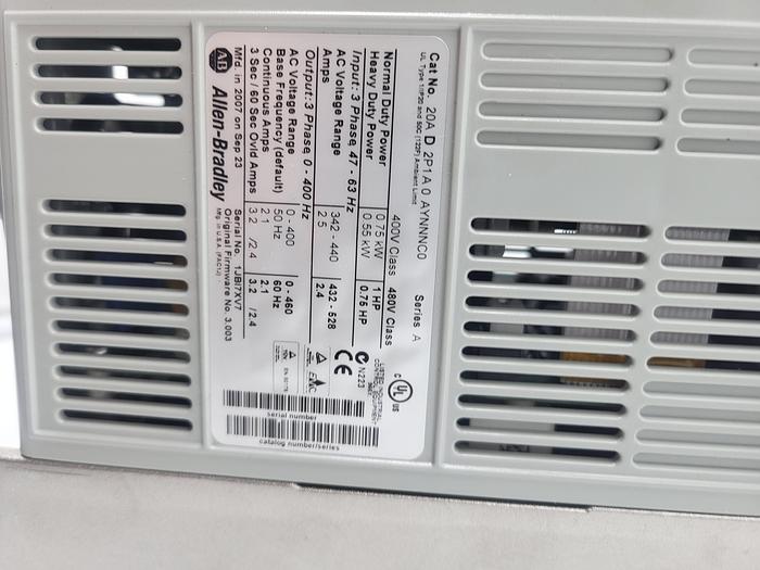Used Allen-Bradley 20A D 2P1A 0 AYNNNC0