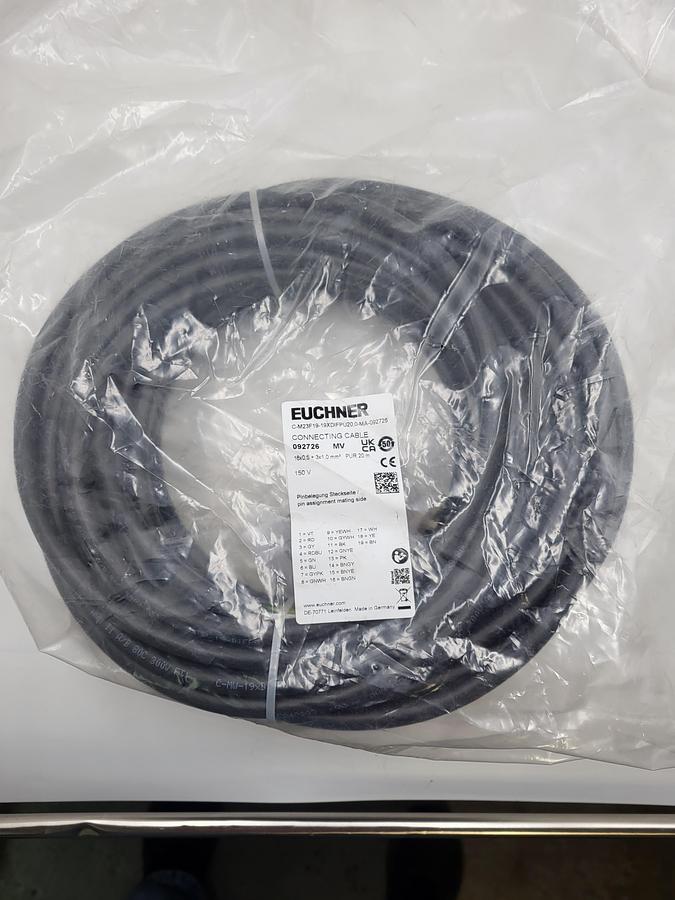 Euchner 19 pin c-m23f19-19xdifpu 20 meters long connecting cable *NEW SEALED BAG*