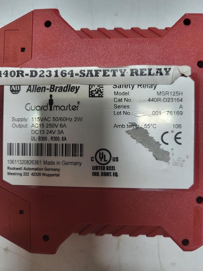 Used Allen-Bradley 440R-D23164 Ser.A Safety Relay