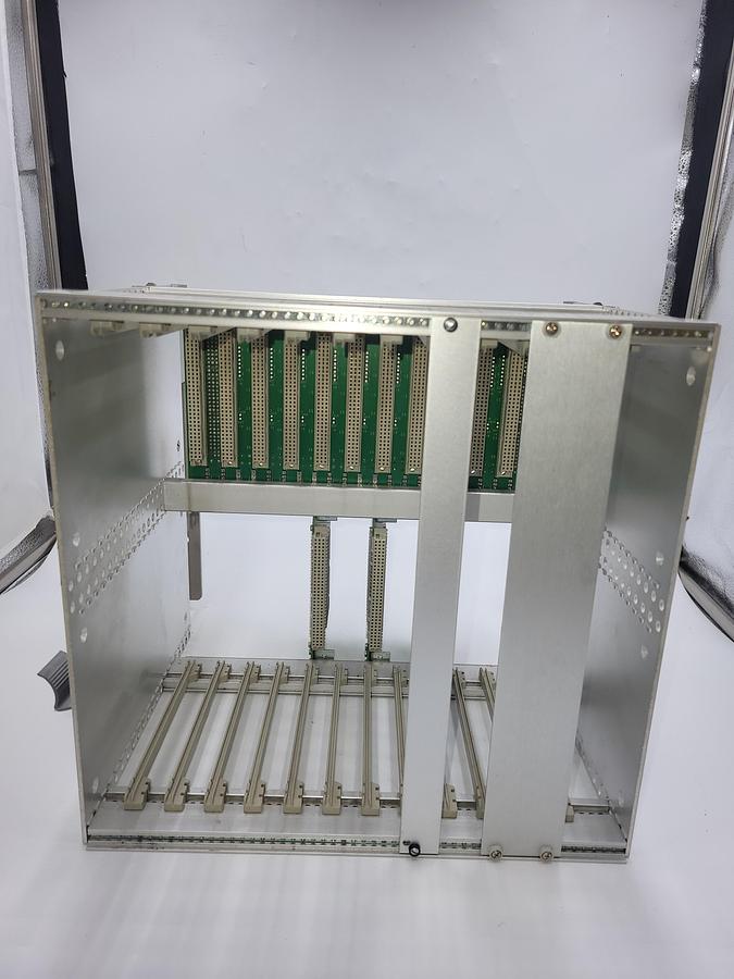 Used Xycom circuit board mounting - swivel bracket OFF a Triangle bagger model: B55PRC/A918F2RN / Schroff 23000-042: 12 slot back plate