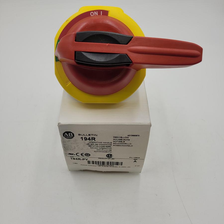 Allen Bradley 194R-PY operating handle red/yellow *NEW*