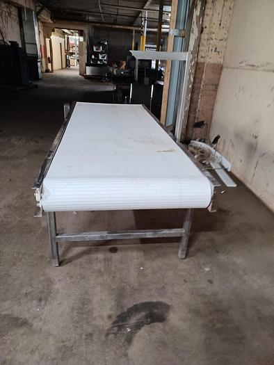 Used Stainless steel conveyor 32.5" wide 7' long 30" tall 