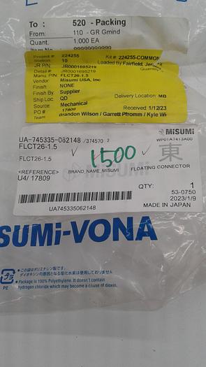 Misumi Floating Connector FLCT26-1.5