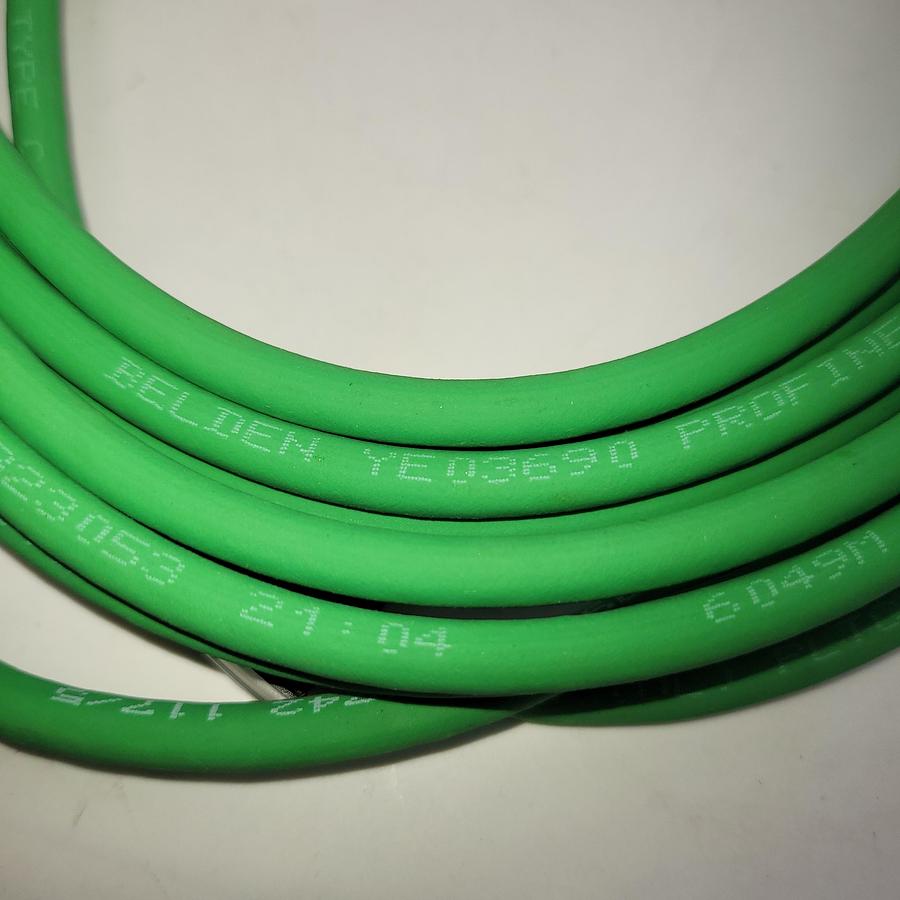 Belden YE03690 / E34972-H GREEN DOUBLE ENDED CORDSET, 4 female PIN socket 20' long *NEW*