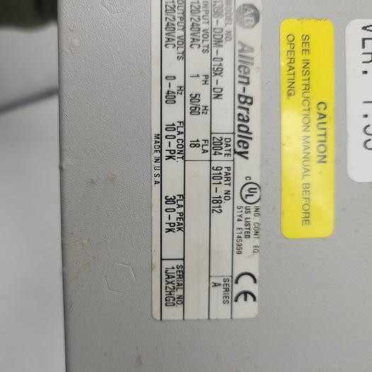 Used Allen-Bradley 1398-DDM-019X-DN Ser.A