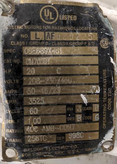 Used tri-clover pump model CL2284MDG mobile on wheels 20 hp motor