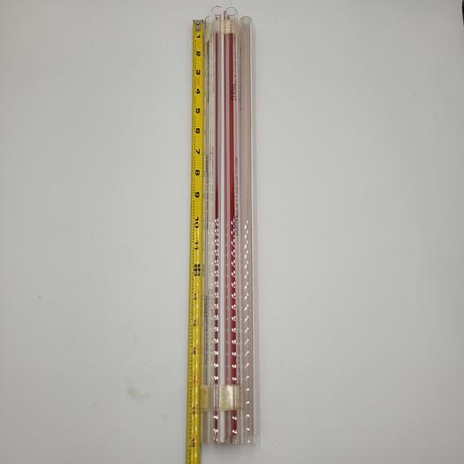 Redline Tubular Gauge Glass for Steam Boiler & Liquid Tank 5/8" O.D. (+0/-1/32") X 3/32" wall (thickness ±1/64") X 18" long