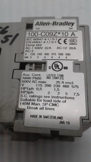 Used Allen-Bradley 100-C09Z*10