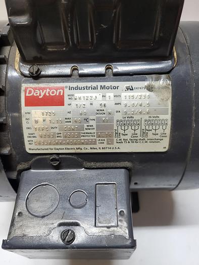 Used Dayton Industrial Motor 6K122J