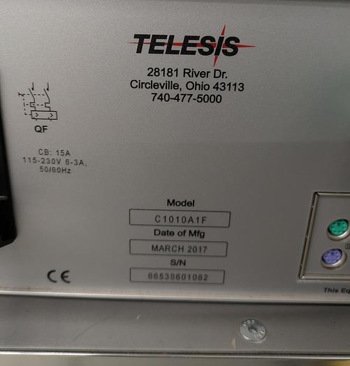 Used Telesis CO10AP laser marking machine. 