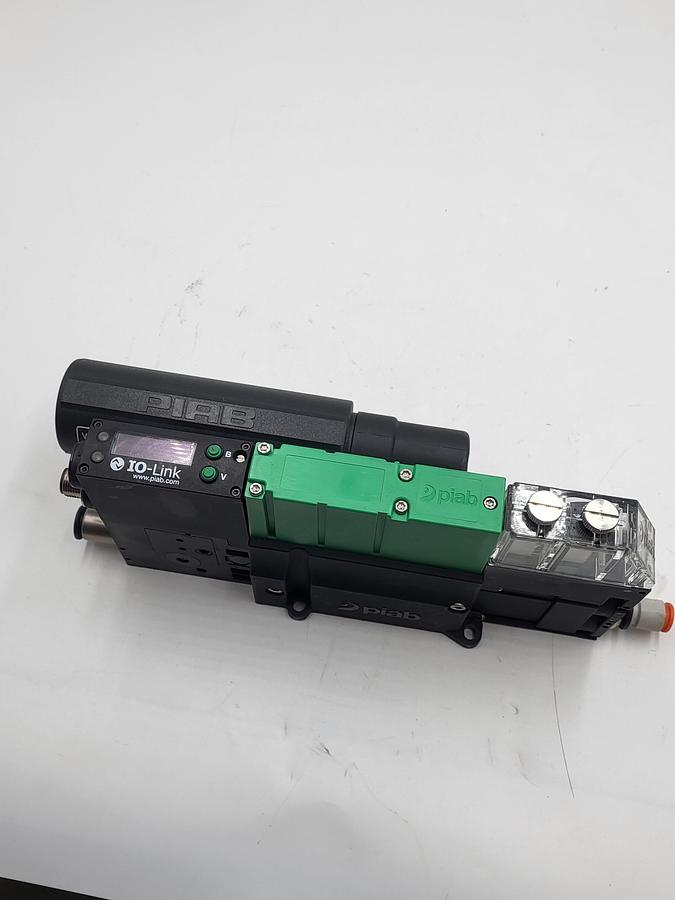 Used Piab piCOMPACT23 SMART IO-link / pcs.f.421.s.kfzab.f1p2 / separate power domains between actuator power & sensor power & silencer 3216002