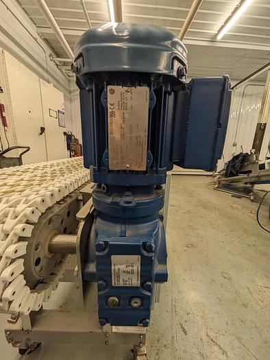 Used incline conveyor, multi outlet control panel, casters