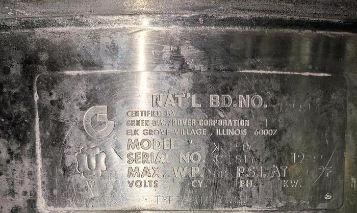 Used Groen N-T50 jacketed kettle