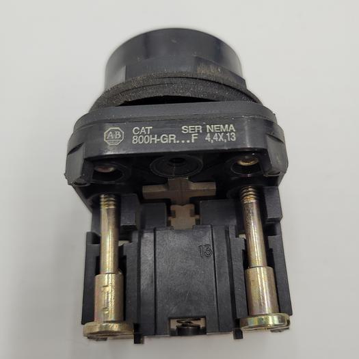 Used ALLEN BRADLEY BLACK PUSH BUTTON UNIT 800H-GR