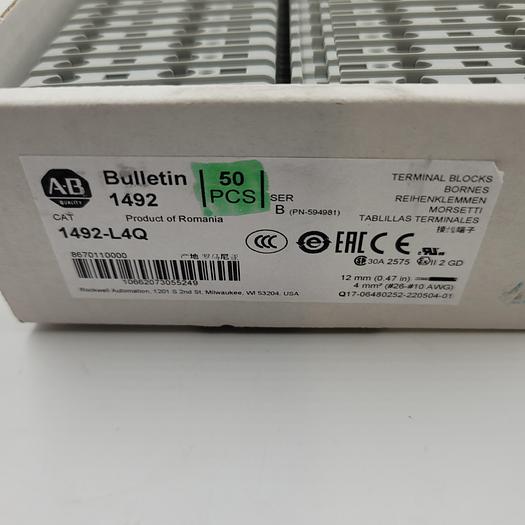 ALLEN BRADLEY 1492-L4Q SER B GROUND partial box (27)