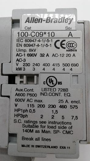 Used Allen-Bradley 100-C09*10