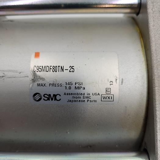 SMC pneumatic cylinder C95MDF80TN-25 145 PSI max *new*