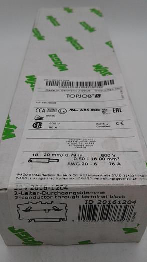 Used Topjobs 2-Conductor Through Terminal Block 20161204 20x2016-1204