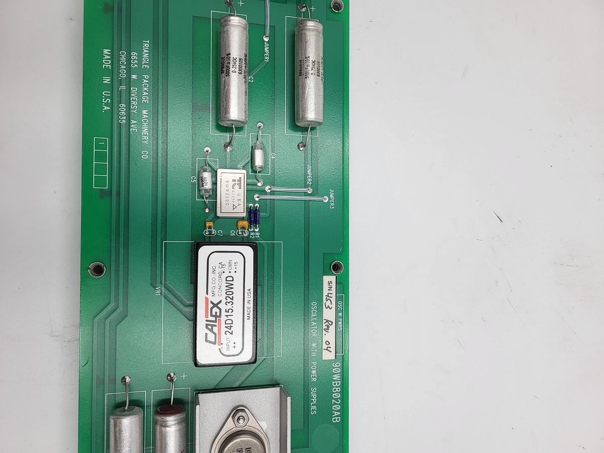 Used Triangle 90W8020AB board oscillator w/ power supplies CALEX Mfg 24D15.320WD