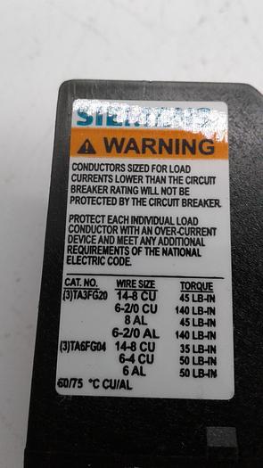 Used Siemens Conductor TA3FG20 SIngles