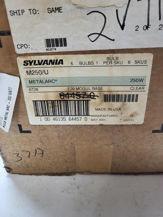 Sylvania 2V712 Bulb Metal Arc