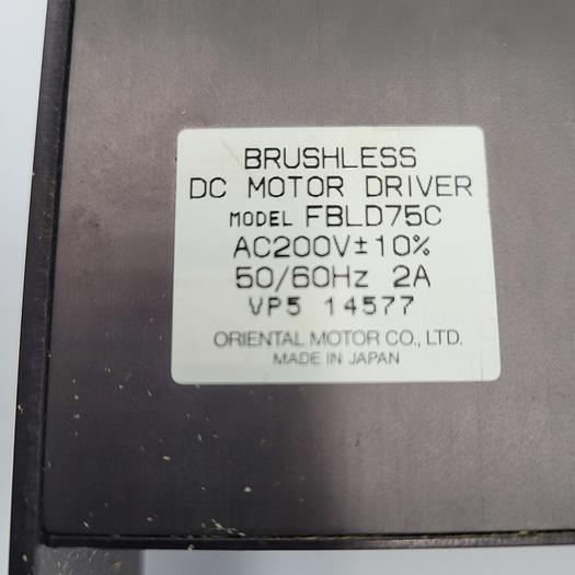 Used VEXTA BRUSHLESS DC MOTOR DRIVER FBL075C