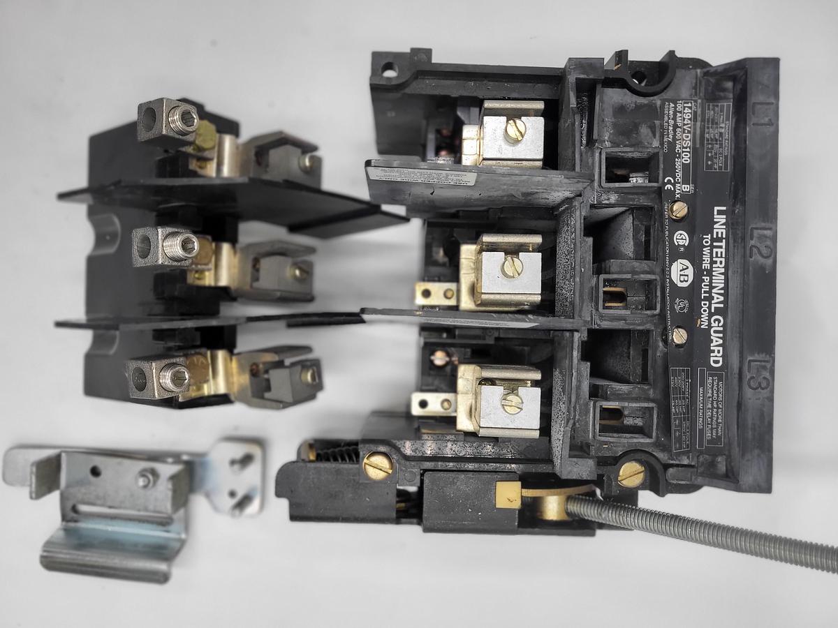 Used Allen Bradley Allen Bradley 1494V-DS100 & 1494V-FS100 Disconnect Switch