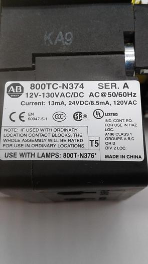 Used Allen-Bradley Control Button 800TC-N374 A