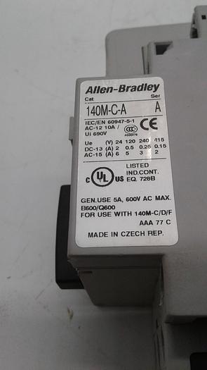 Used Allen-Bradley Class 10 140M-C-A 140M-D8E-B40 