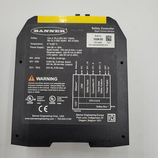 Used Banner Engineering Banner XS26-2DE Expandable Safety Controller