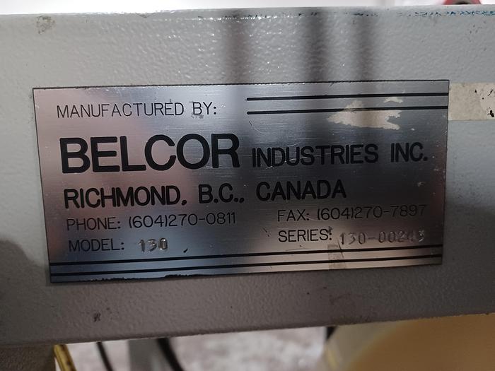 Used Belcor Model 130 Top and bottom case sealer taper with labeler