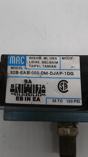 Used Mac 92B-ABB-CAA-DM-DJAP-IDG Valves