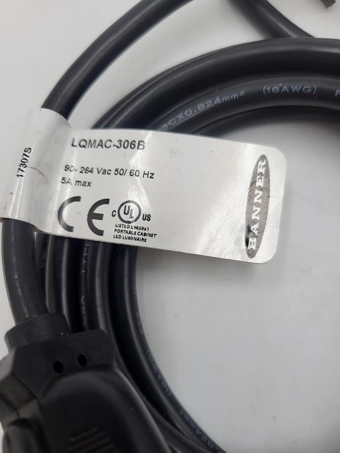 LQMAC-306 Cordset: Single Ended Molex 3-pin Straight Female 1.83 m 3x18 Black PVC Jacket PVC Black