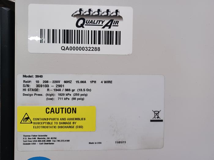 Used Thermo Scientific Forma  envormental chamber 3940 ( 2011)