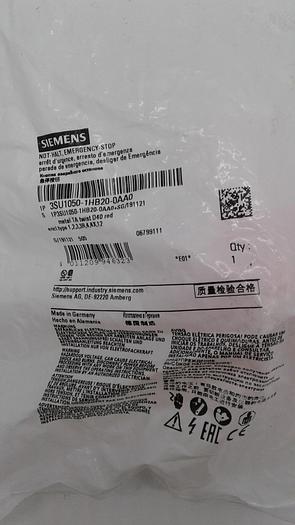 Siemens Not-Halt Emergency Stop 3SU1050-1HB20-0AA0